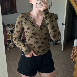 Intimately FP one of the girls printed Henley top